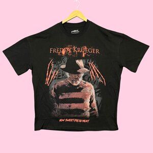 A Nightmare on Elm Street Freddy Krueger How Sweet Fresh Meat Oversized Tee L